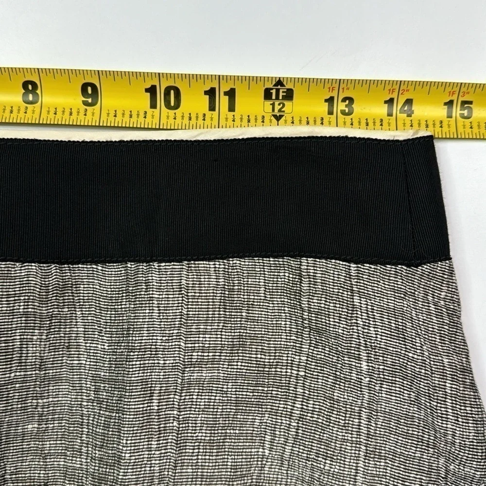 J.Crew Linen Blend Black Gray Penci Skirt Size 4